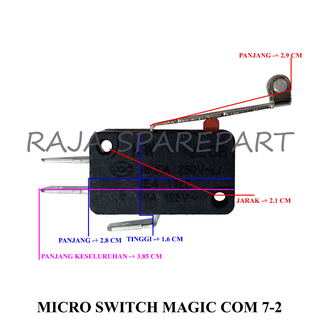 SAKLAR MICRO OTOMATIS RICE COOKER / MICRO SWITCH MAGIC COM 7-2 M3-17H