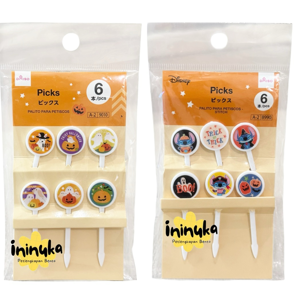 [Daiso] Bento Food Pick Halloween Tusukan Bekal Bento