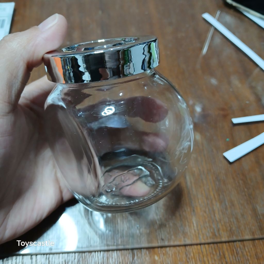 Toples kaca tutup aluminium 150ml toples jar bulat toples bumbu spice jar