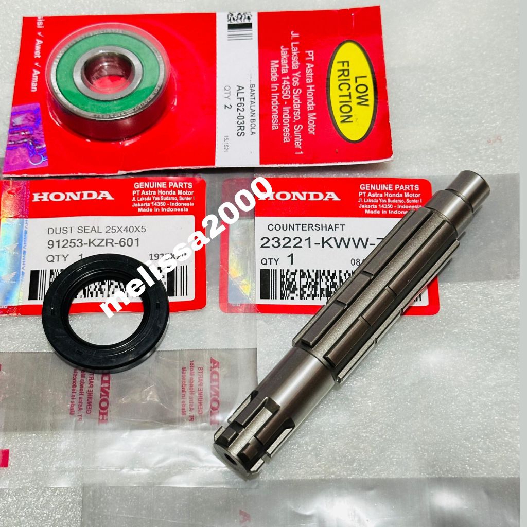 As gear gigi tarik KWW+Bearing gear 6203+Sil gear 17x29x5 Revo fit injeksi Revo x Revo x Injeksi Rev