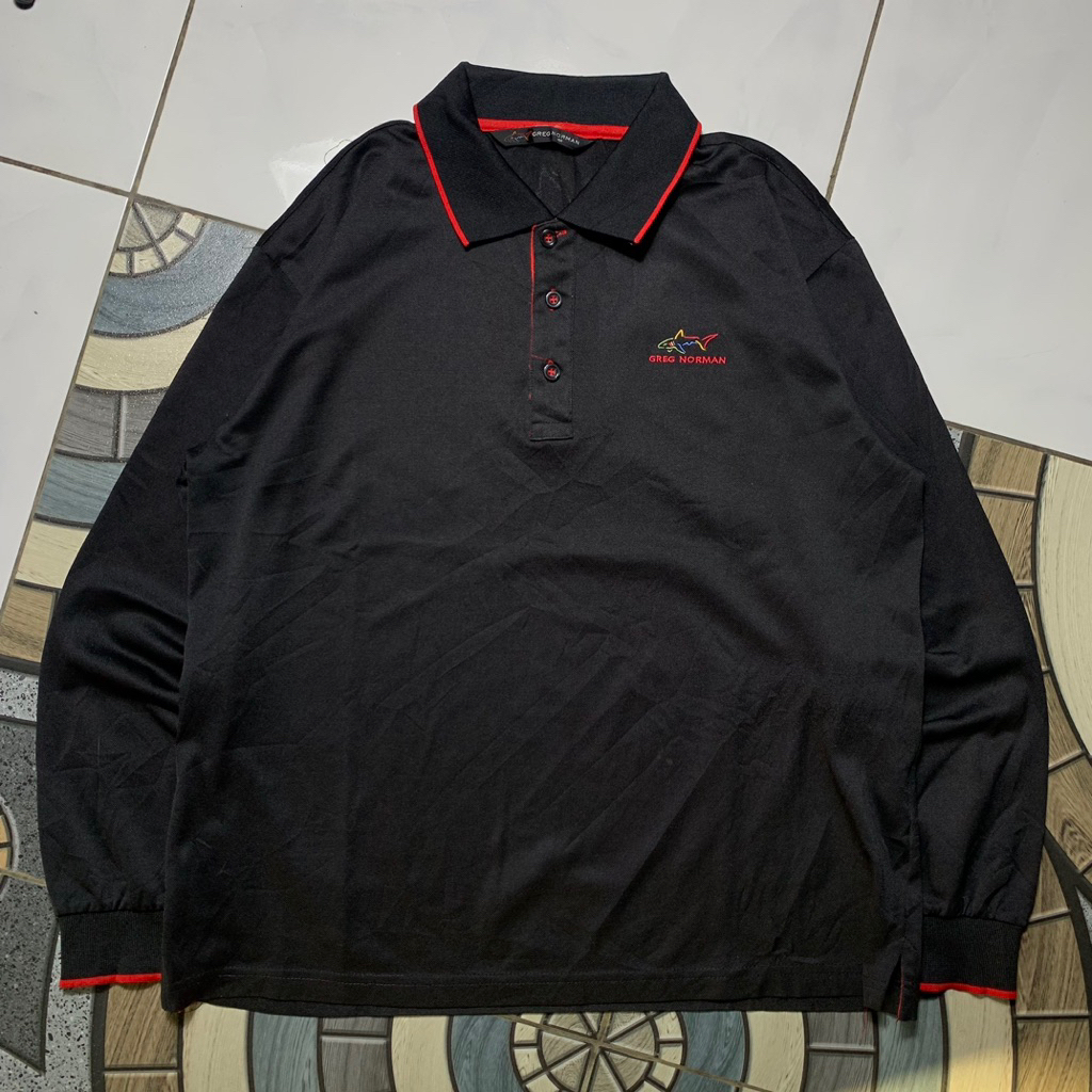 Longsleeve poloshirt Greg Norman black
