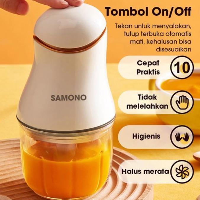 Best seller Food Chopper Kaca Mini Coper Blender Mpasi Bayi SAMONO SW099 Food Processor Elektrik - H