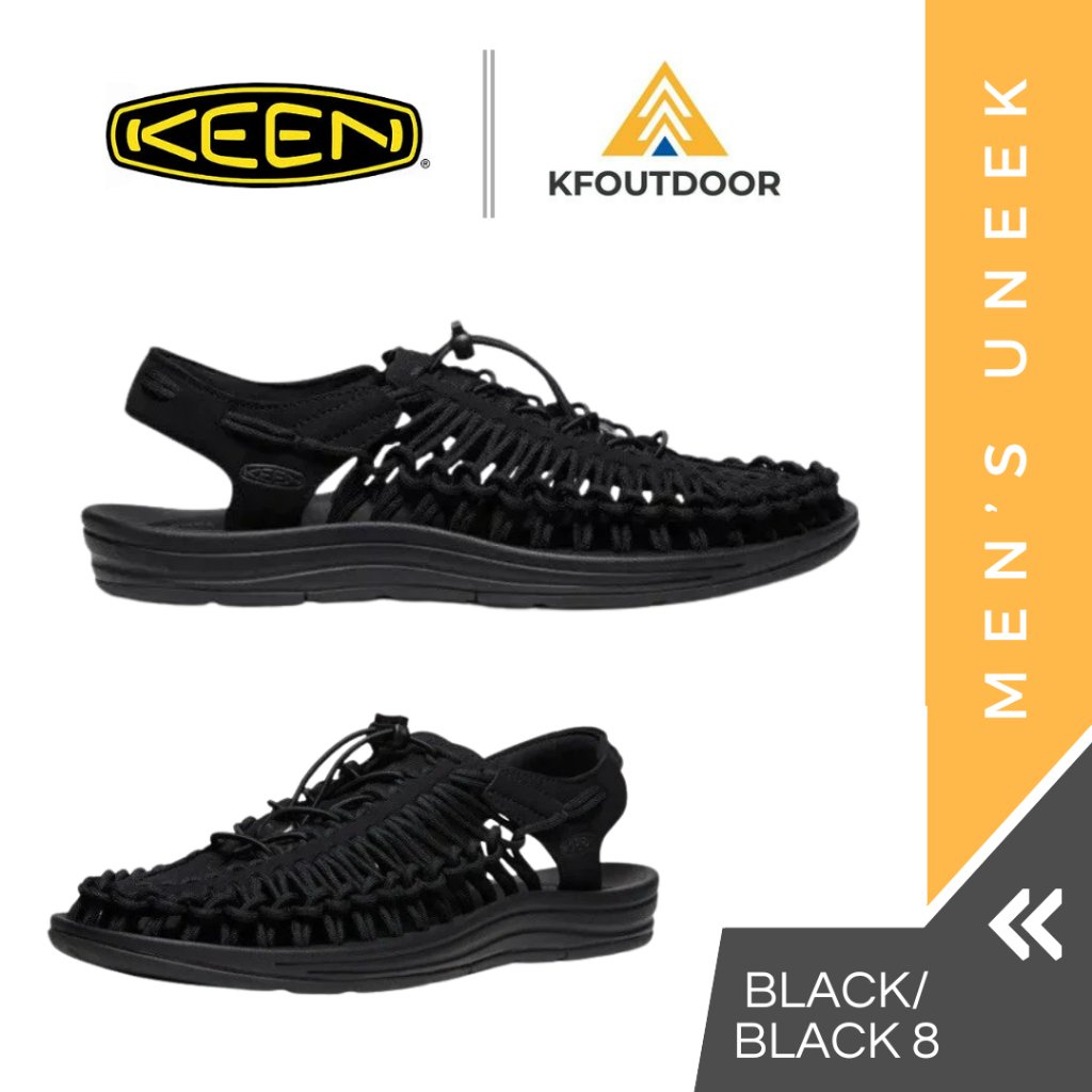 Sepatu Sandal Pria KEEN Men's Uneek Black/Black