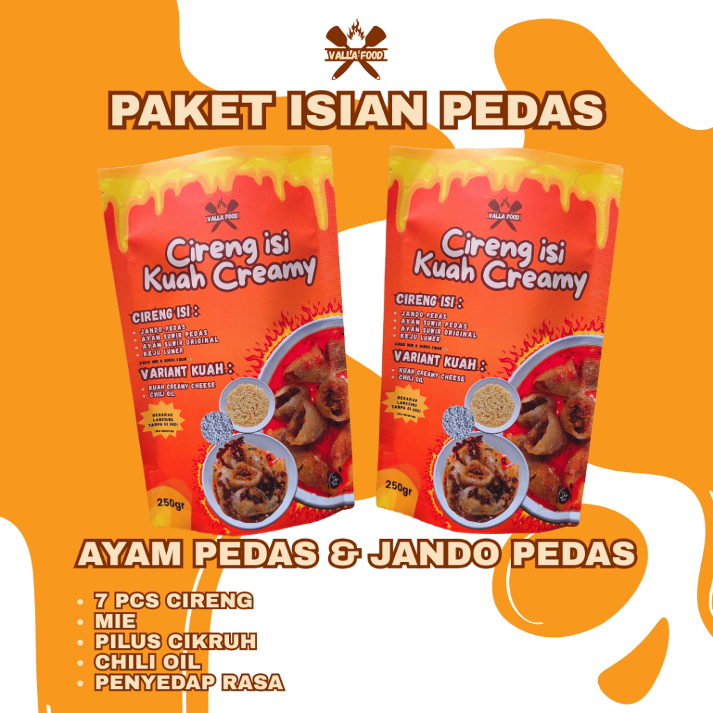 

Valla Food - BUNDLING Cireng Pedas Kuah Keju Creamy