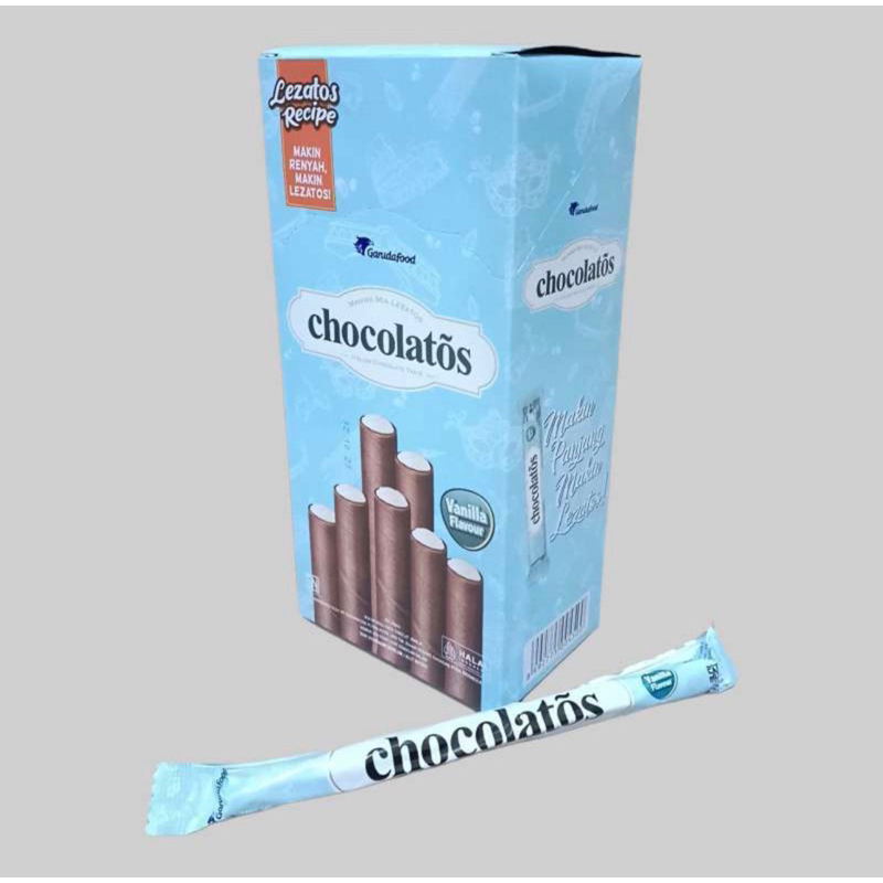 CHOCOLATOS VANILLA ROLL 12GR 1 DUS ISI 24 PCS - GROSIRAN MURAH SWALAYAN KOPMA UIN SUKA