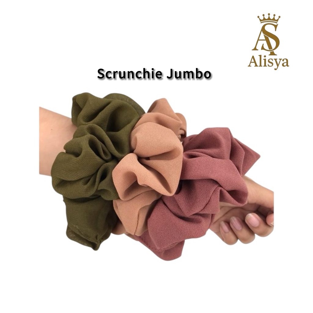 ALISYA - Scrunchie Ikat Rambut Scrunchie Hijab / Vad Hijab / Jumbo