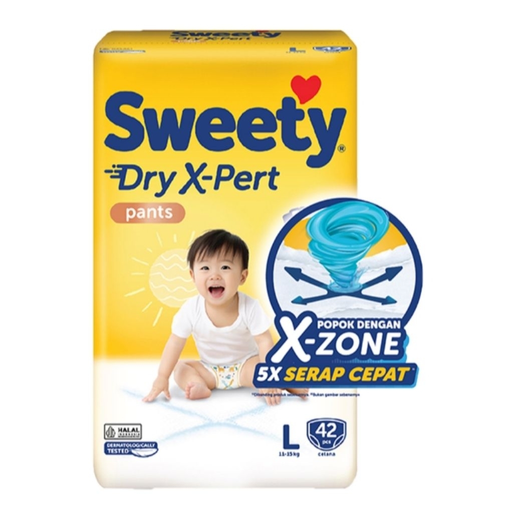 0Popok Celana Bayi 42 pcs | ukuran L | Sweety Bronze Pants