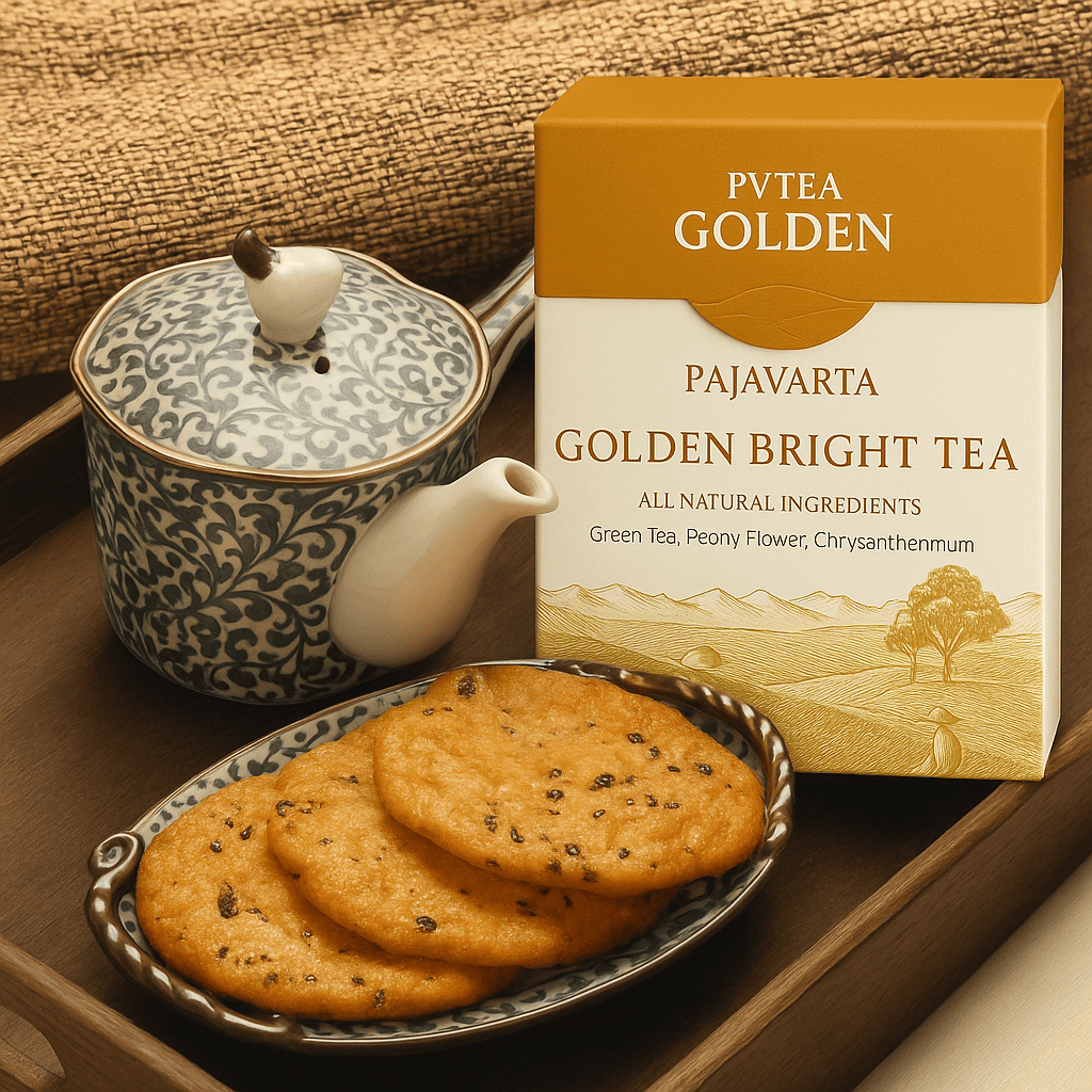 

PVTEA Golden Bright Tea – Green Tea,Peony & Chrysanthemum untuk Energi Harian, Fokus & Semangat Baru