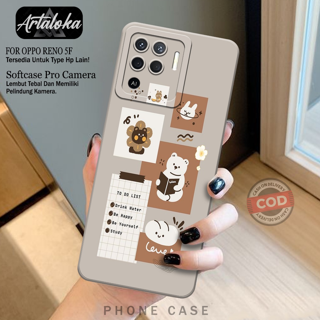 Softcase OPPO RENO 5F Fashion Case Kartun Case Hp OPPO RENO 5F Silikon Pro Camera OPPO RENO 5F Kesin