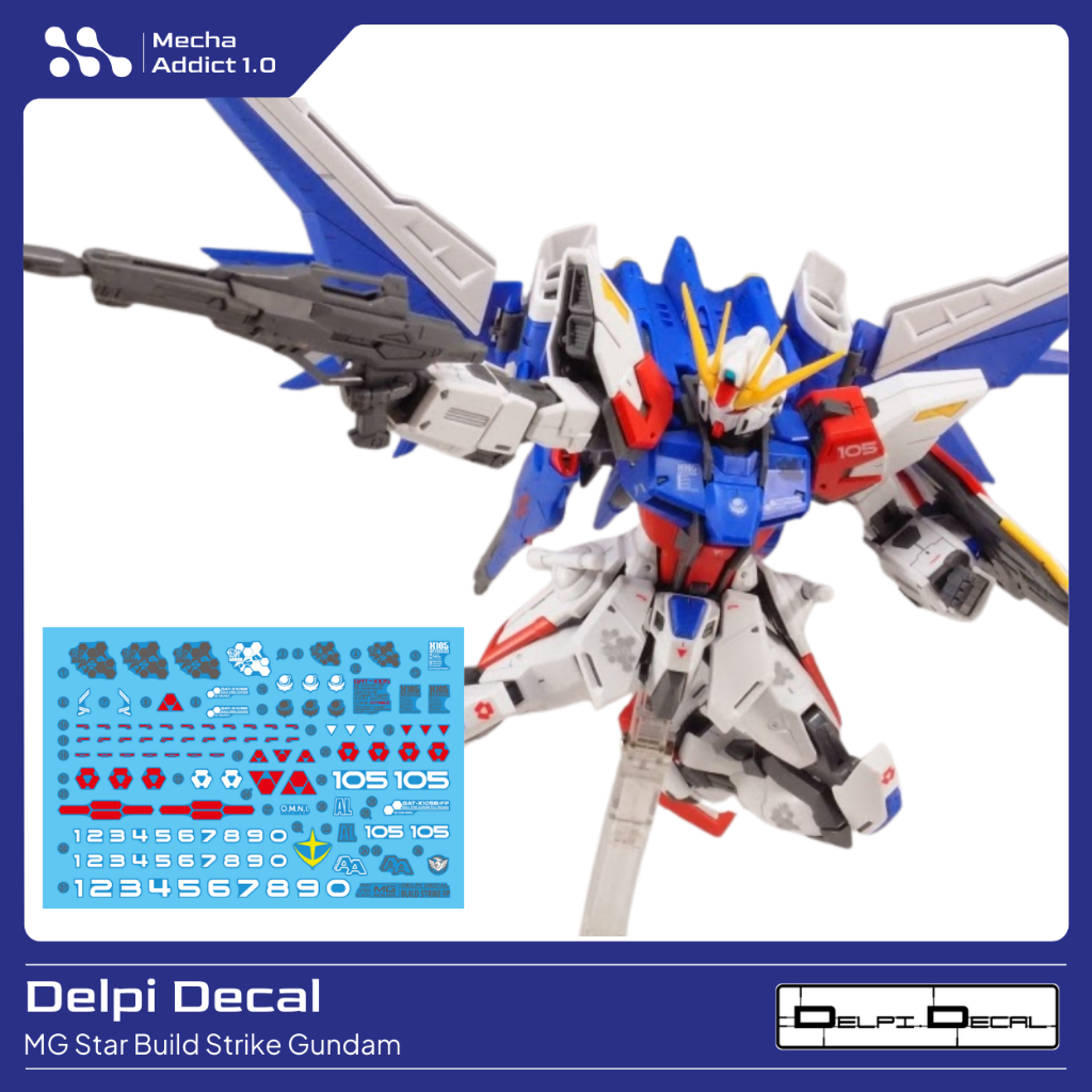 Water Slide Decal MG Star Build Strike Gundam by DELPI