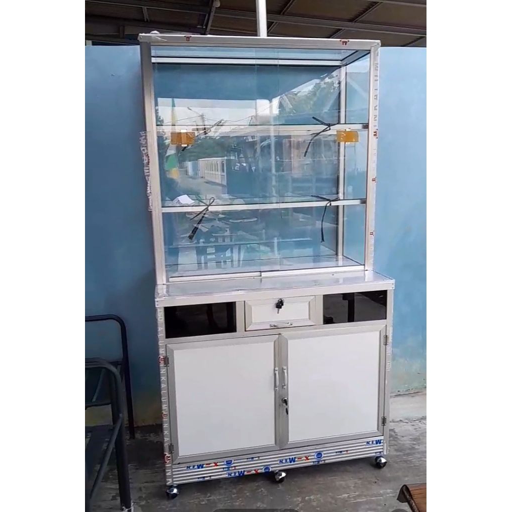 (khusus wilayah karawang, purwakarta, Subang, Sumedang, Bandung, dan Majalengka) gerobak etalase mak