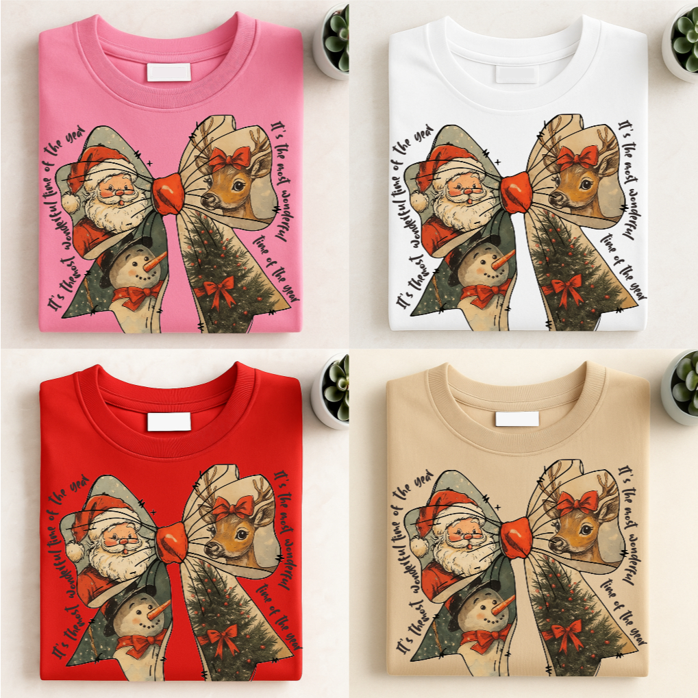 Kaos Natal Kode Pita/ Kaos Natal anak dan dewasa/Kaos natal wanita/Kaos Natal Keluarga