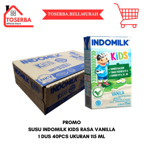 

[READY STOCK] PROMO Susu UHT Indomilk Vanilla 115ml 1 Dus 40pcs