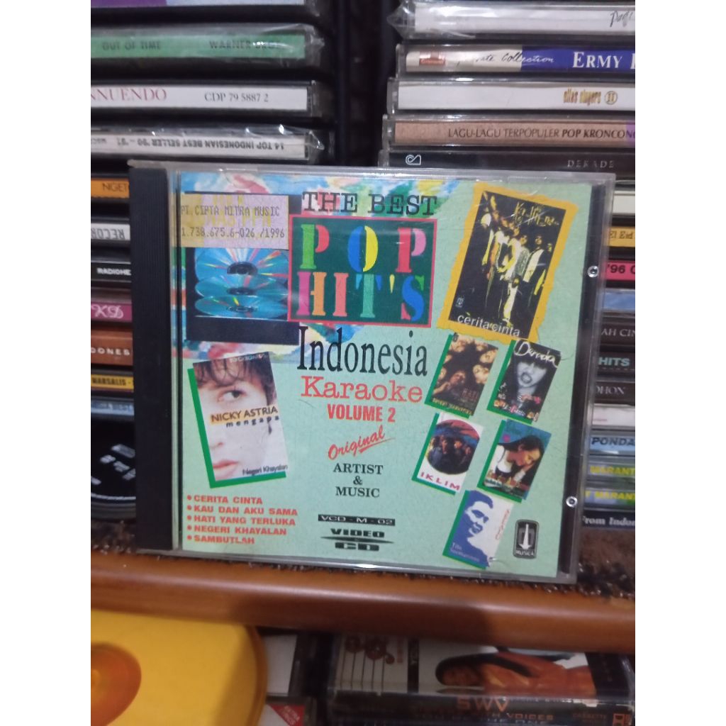 vcd the best pop hits indonesia karaoke volume 2 original musica