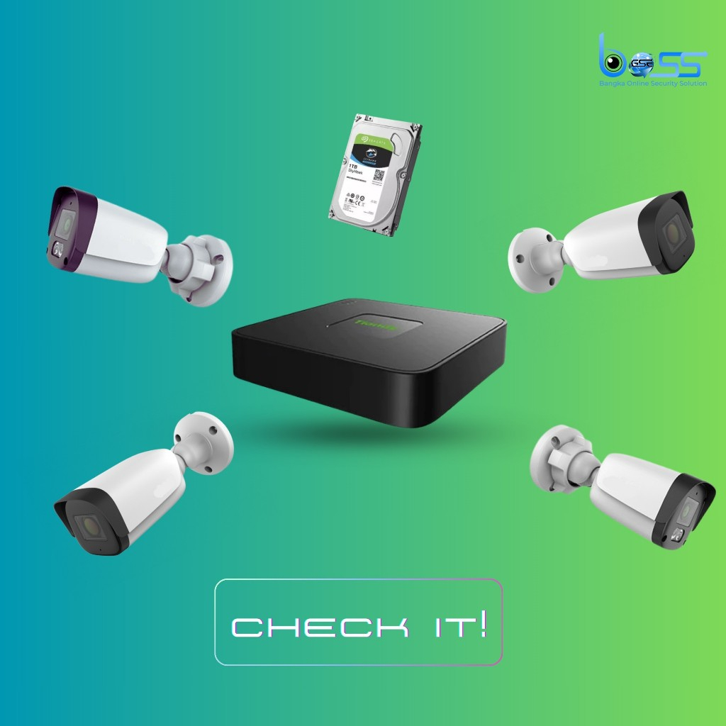 PAKET CCTV 4 CHANNEL FIX ZOOM