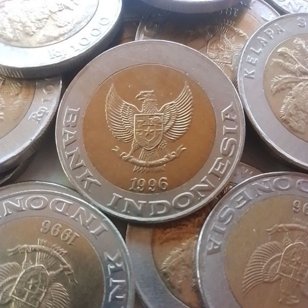 UANG KUNO BIMETAL KOIN 1.000 KELAPA SAWIT TAHUN 1996