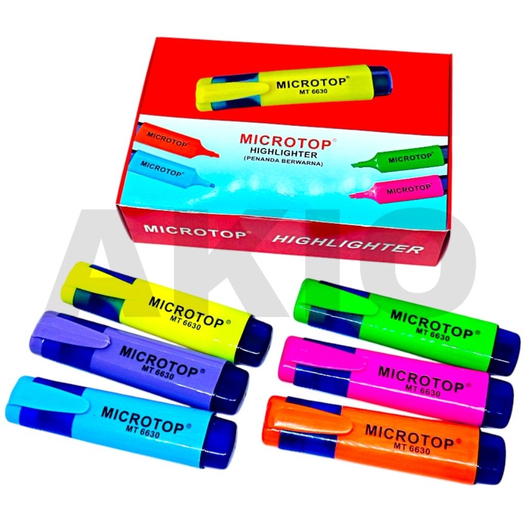 

Highlighter Penanda Berwarna MICROTOP MT 6630 FLUORESCENT Stabilo Aesthetic Lucu Murah