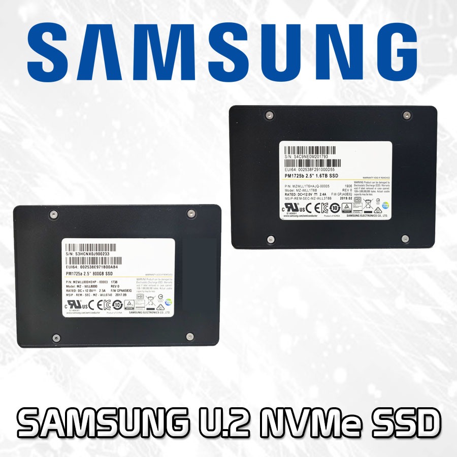Samsung U.2 U2 NVMe SSD 2.5" Gen4 Not M2 SAS SATA