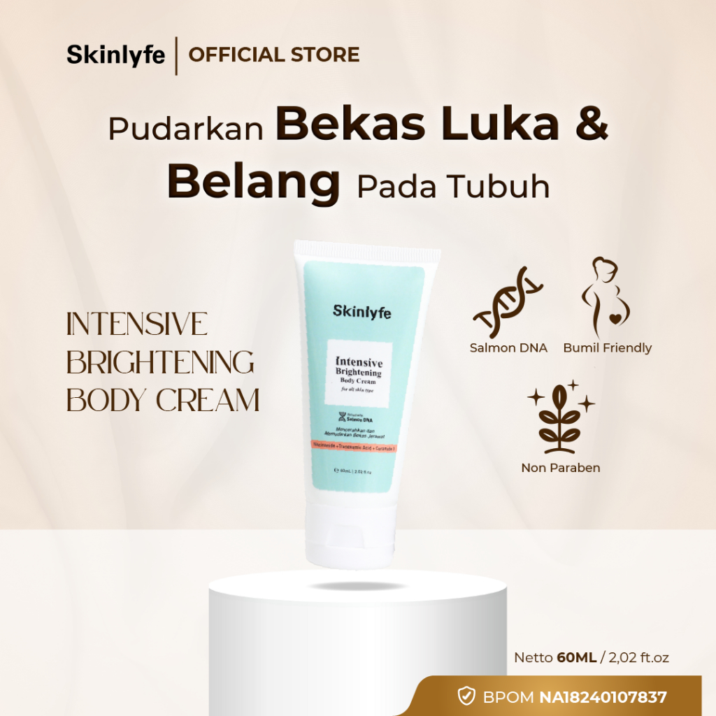 Skinlyfe - Cream Penghilang Bekas Luka Koreng Obat Bekas Luka Eksim Cacar Penghilang Strechmark BPOM