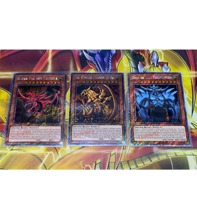 yugioh God Cards Set // Slifer,,Obelisk,,RA // Platinum Secret Rare // RA04 // yugioh TCG