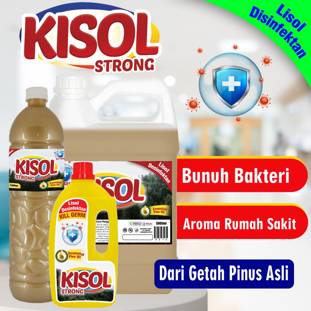 KISOL Karbol Lisol Pembersih Lantai Disinfektan 1 liter ANTIBAKTERI ANTI VIRUS EXTRA BUBBLE WRAP
