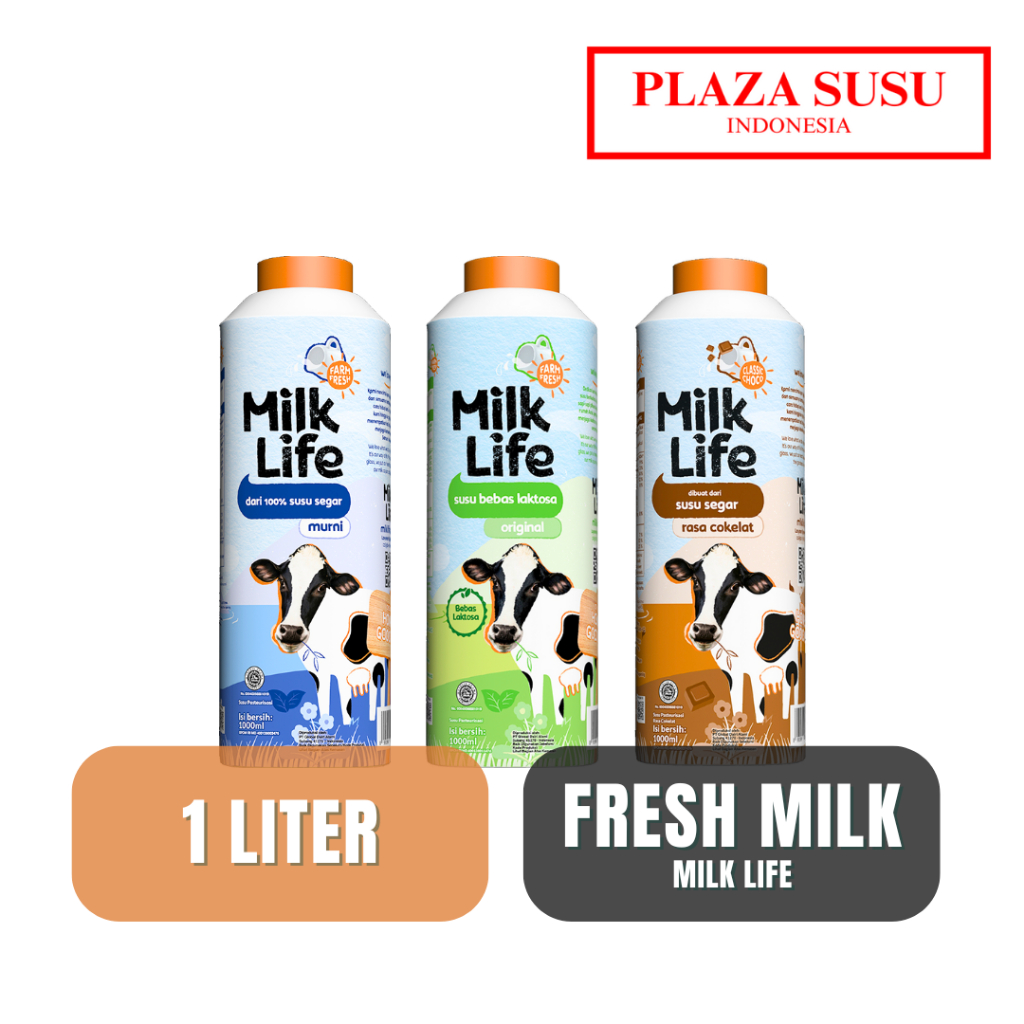 

SUSU SEGAR MILKLIFE 1000ML FRESH MILK COKELAT SUSU MURNI FULL CREAM CHOCOLATE FREE LAKTOSA ORIGINAL MILK LIFE 1 L