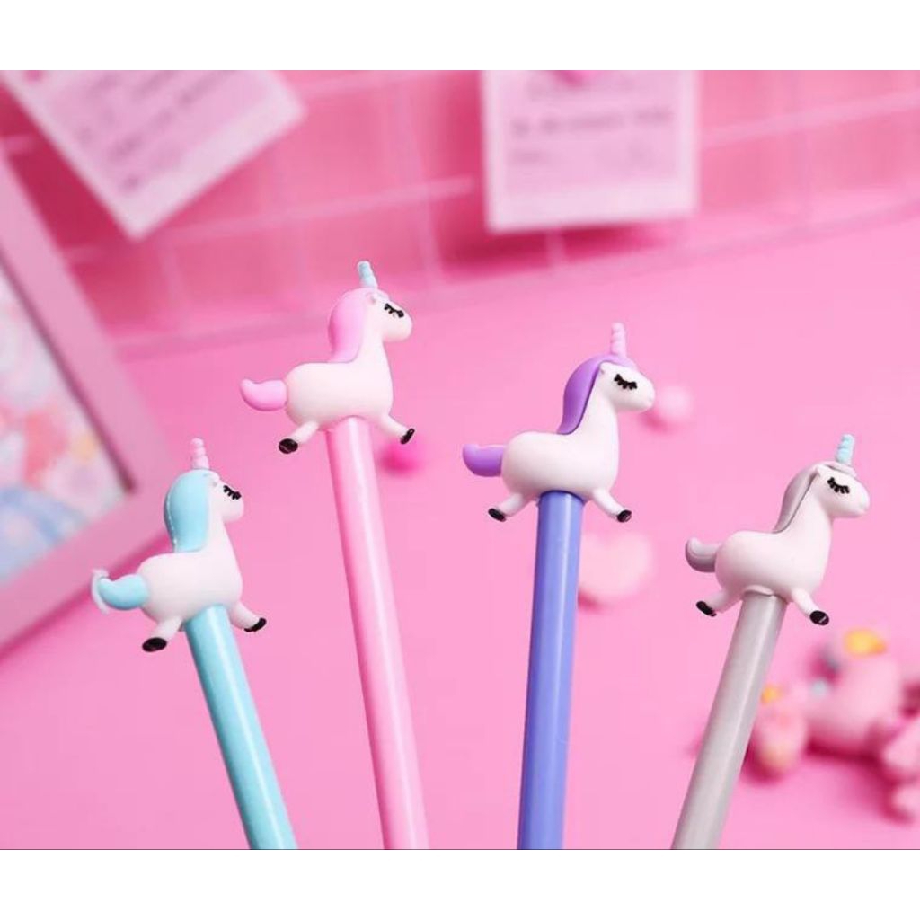 

Satuan Pulpen Gel Tinta Hitam Karakter Unicorn