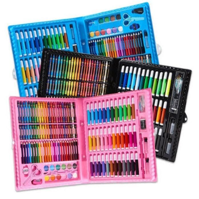 

CRAYON ANAK ART SET 150 PENSIL WARNA COLOURING SET Alat Tulis Mewarnai dan Menggambar Anak Set Lengkap