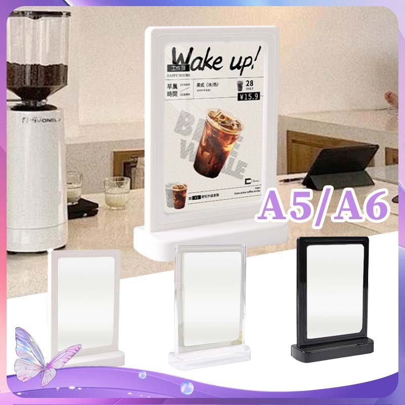 Menu Stand Display Stand Menu Aesthetic Standing Menu Meja A5 A6 Stand Menu Stand Brosur Stand Menu 