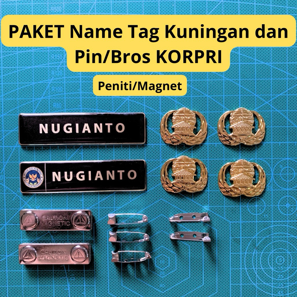 

PAKET NAME TAG/ NAMA DADA PIN BROS KORPRI