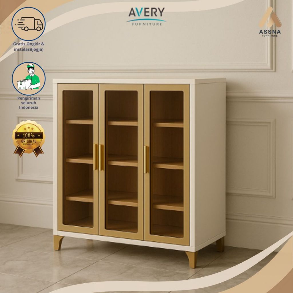 Rak Sepatu Besi Minimalis 3 Pintu | Rak Serbaguna 6 Susun | Lemari Penyimpanan Sepatu Modern