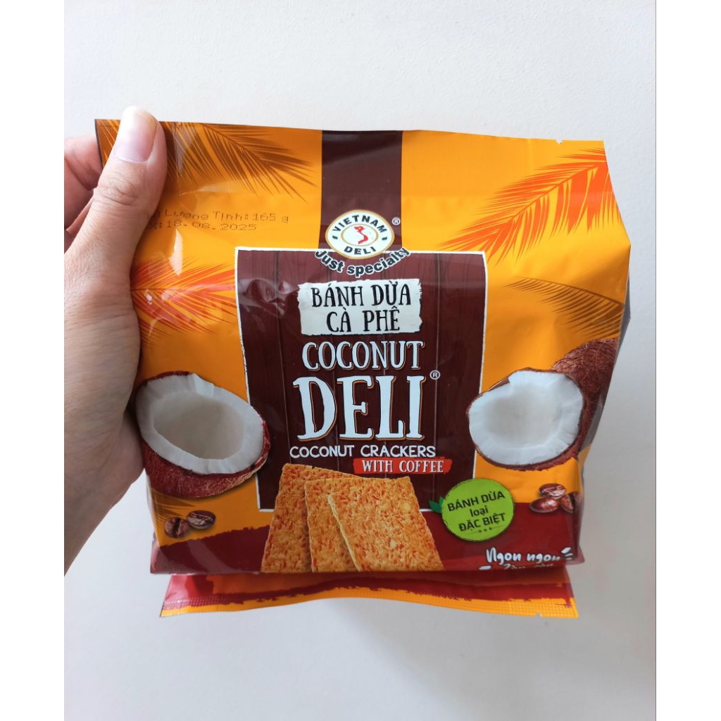 

Banh Dua Deli Coconut Crackers with Coffee (READY ,PER 2 PCS )(BUKAN PACK)