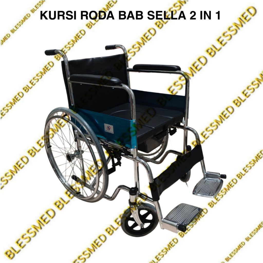 Kursi Roda BAB 2in1 Sella (Kursi Roda+Commode/Tempat BAB) KHUSUS EKSPEDISI