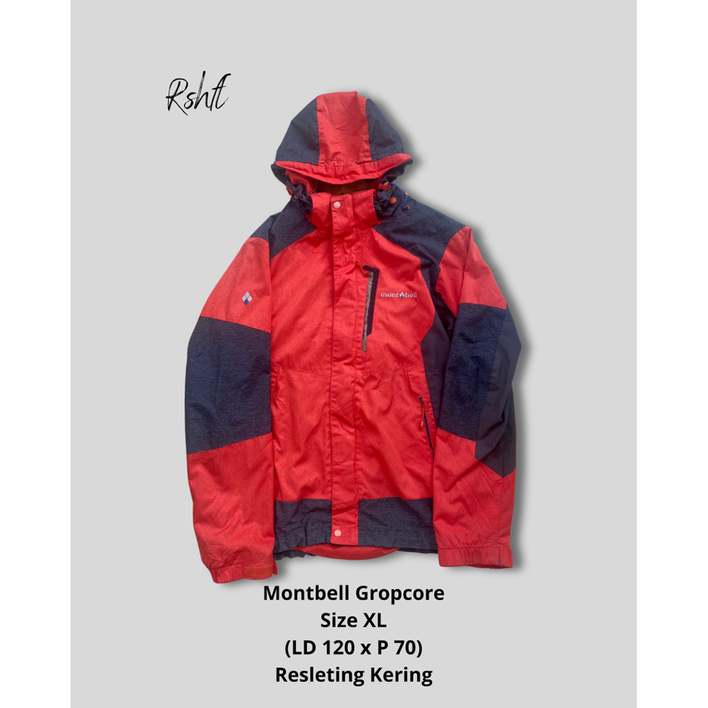 Jaket Outdoor Montbell Gropcore Waterproof XL