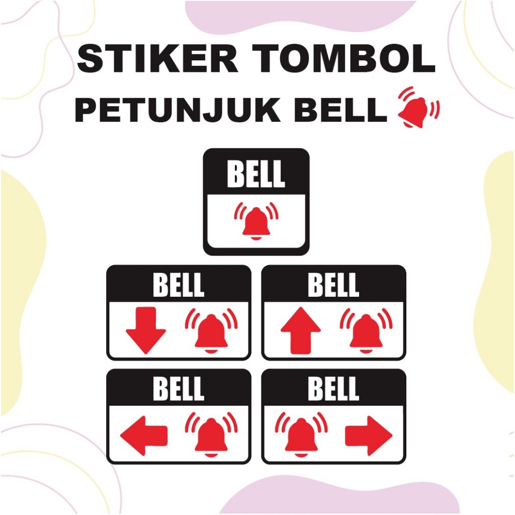 

STIKER PENUNJUK BELL RUMAH UNIK 10 x 10 CM STIKER BELL | STIKER PENCET BELL ANTI AIR DAN PANAS