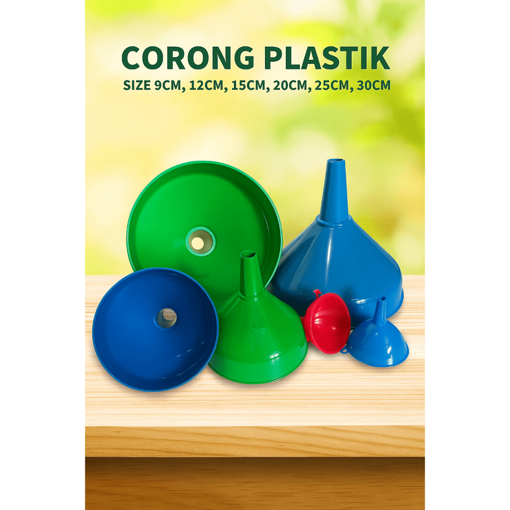 Corong Air / Corong Minyak Plastik tebal Ukuran Kecil / Sedang / Besar jumbo