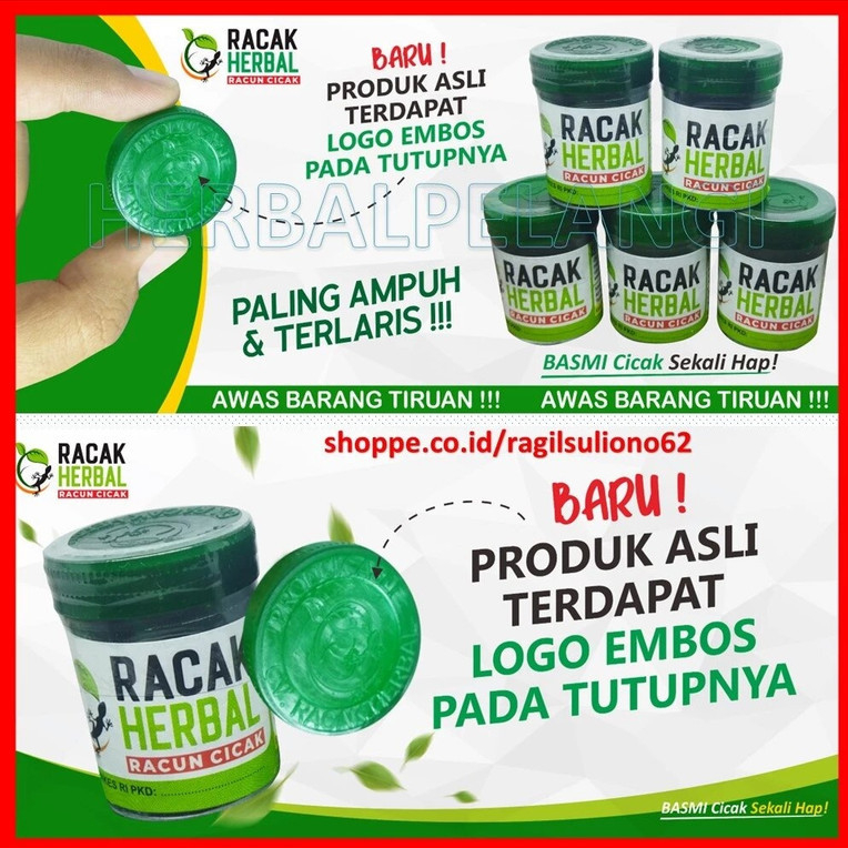 Racun Cicak Ampuh - Racak Herbal - Racun Cicak Herbal Original Aman - Obat Pembasmi Cicak