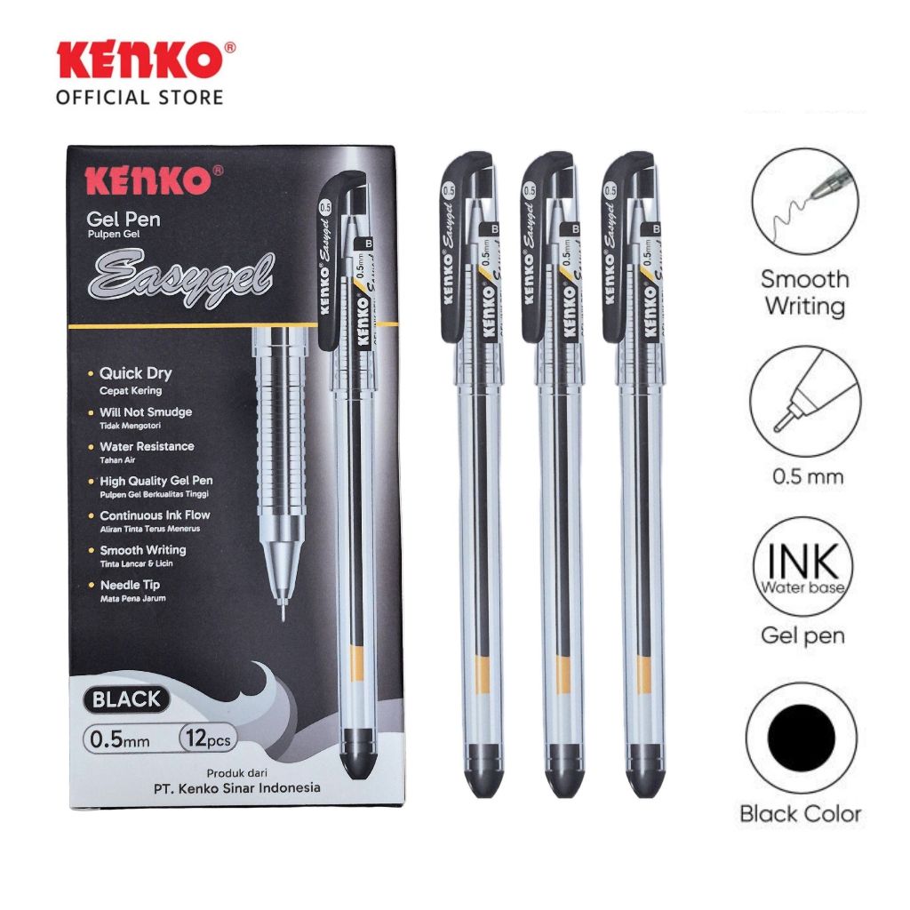 

[1 LSN / 12 PCS] Pulpen KENKO Gel Pen Easy Gel 0.5mm