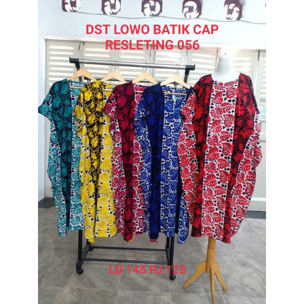 Daster Yasmin Homedress MGM - Batik Cap Daster Lowo Resleting Daster Rumah Adem Lembut Baju Tidur Da