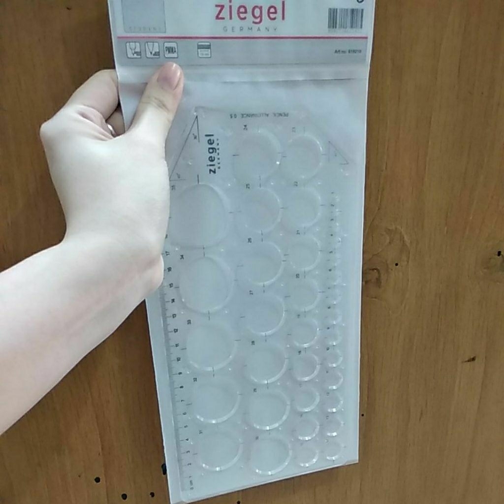Mal bulat penggaris cetakan lingkaran Ziegel Ori
