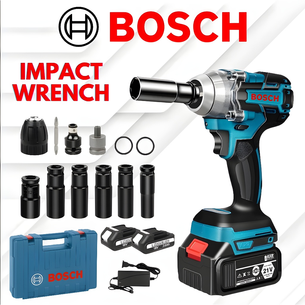 Bosch 3 in1 Cordless Impact Wrench Electric Brushless Impact Driver Screwdriver/Kunci Impact 3-in-1