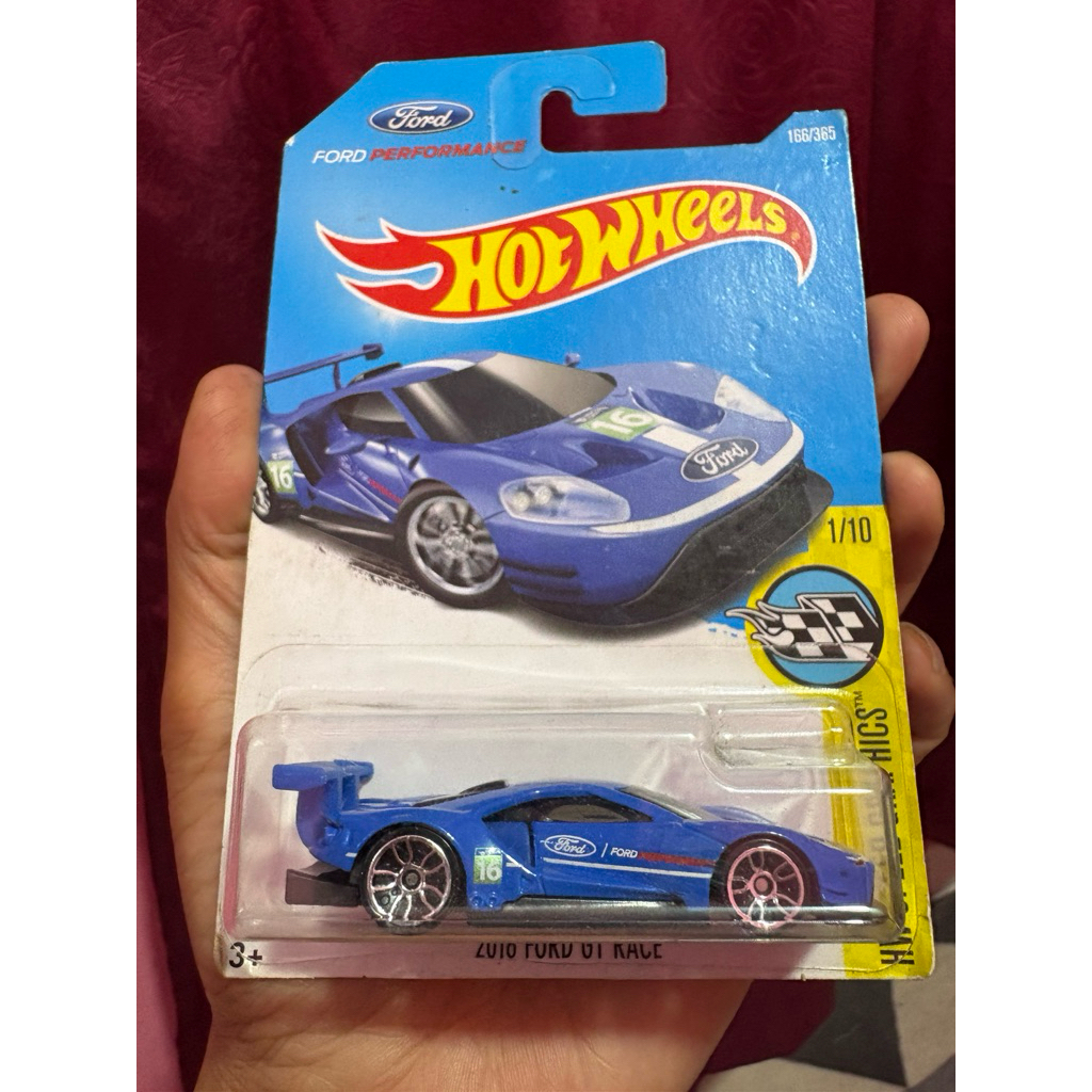 Hot Wheels 2016 Ford GT Race Blue Biru Mattel Hotwheels