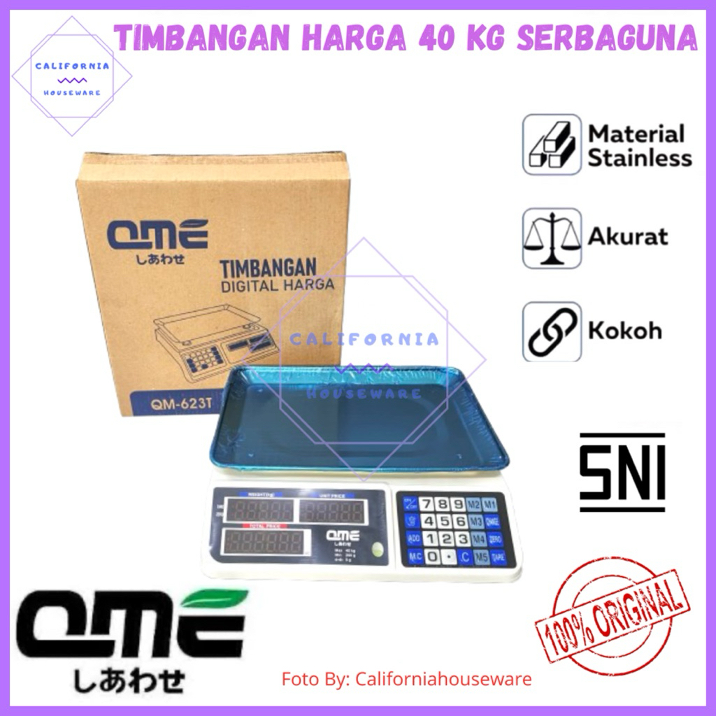QME Timbangan Digital Buah 40 Kg / Timbangan Harga Digital 40 Kg / Timbangan Digital Serbaguna 40 Kg