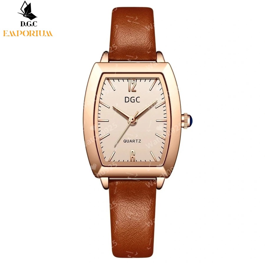 EMPORIUM DGC EW379 Jam Tangan Wanita Original Korea Elegan Wanita Tali Kulit Jam Tangan Cewek Menunj