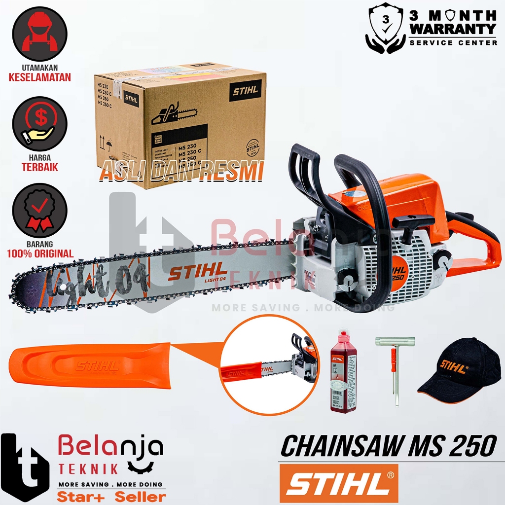 Mesin Potong Kayu STIHL MS 250 Chain Saw 20 Inch MS250 20" Chainsaw