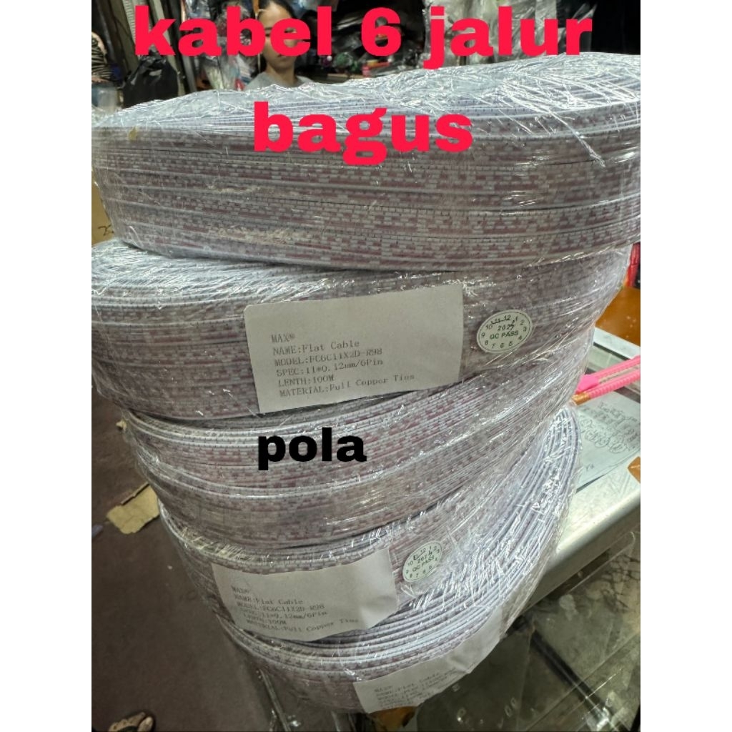kabel pita 6pin kabel pelangi 6pin glay kabel awg 26
