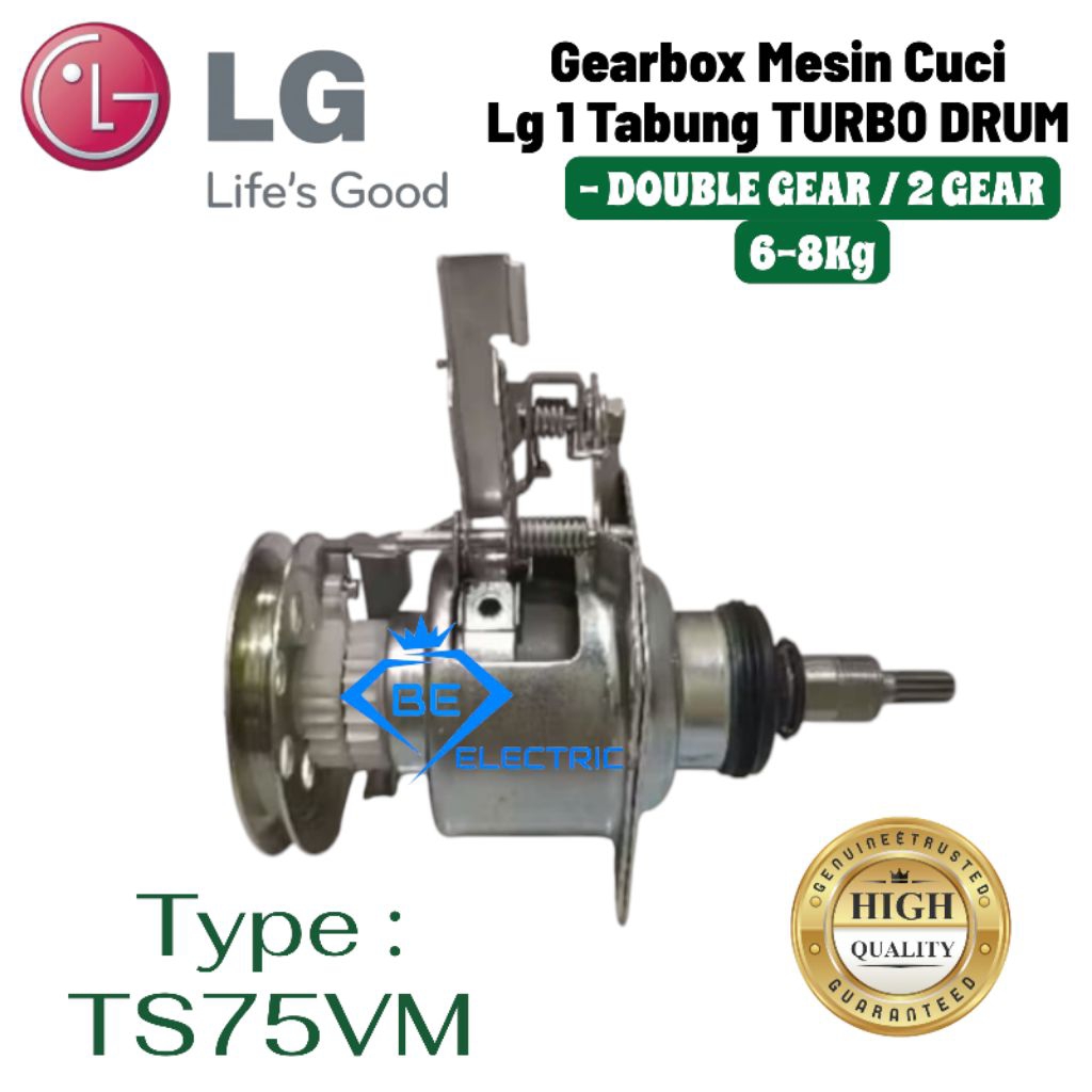 TS75VM GEARBOX MESIN CUCI LG 1 TABUNG TURBO DRUM