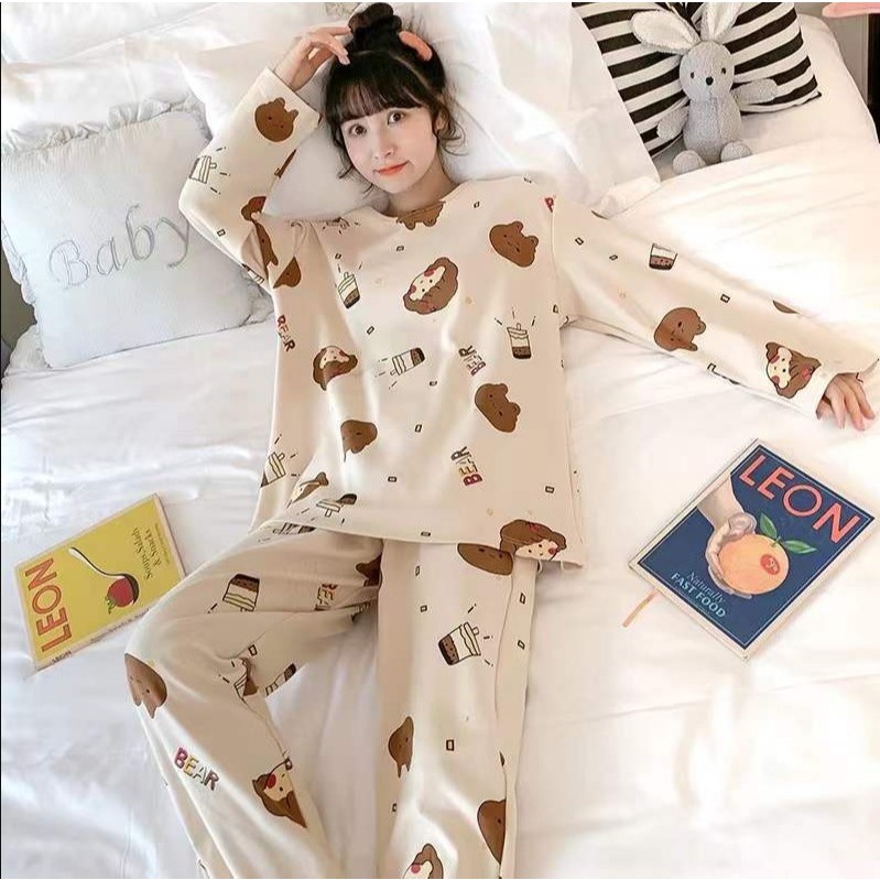 -RR M36B- SETELAN BAJU TIDUR LENGAN PANJANG - PIYAMA BAJU TIDUR WANITA - PAKAIAN WANITA DEWASA