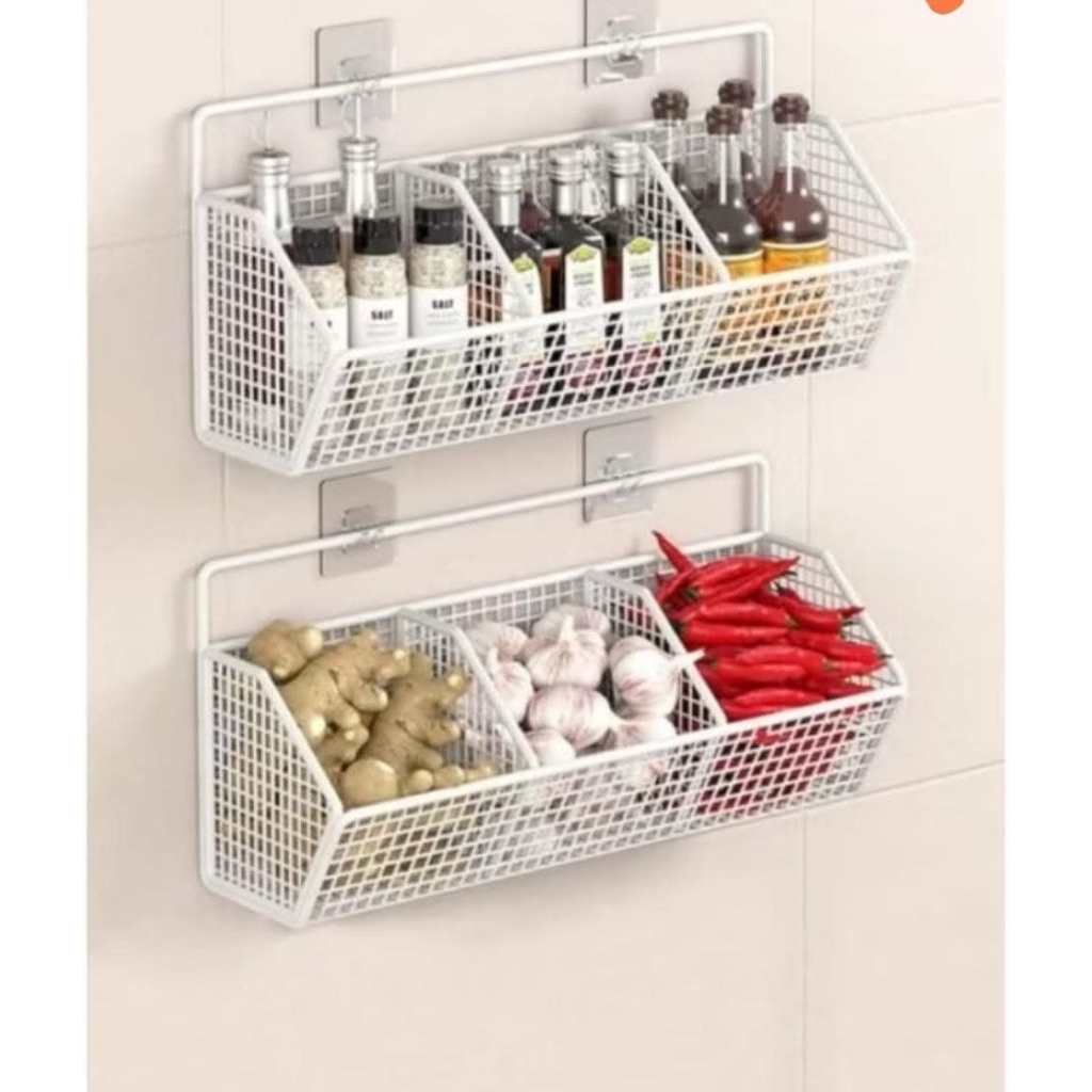 Rak Besi Gantung 3 Sekat,Rak Dapur-Rak Bawang