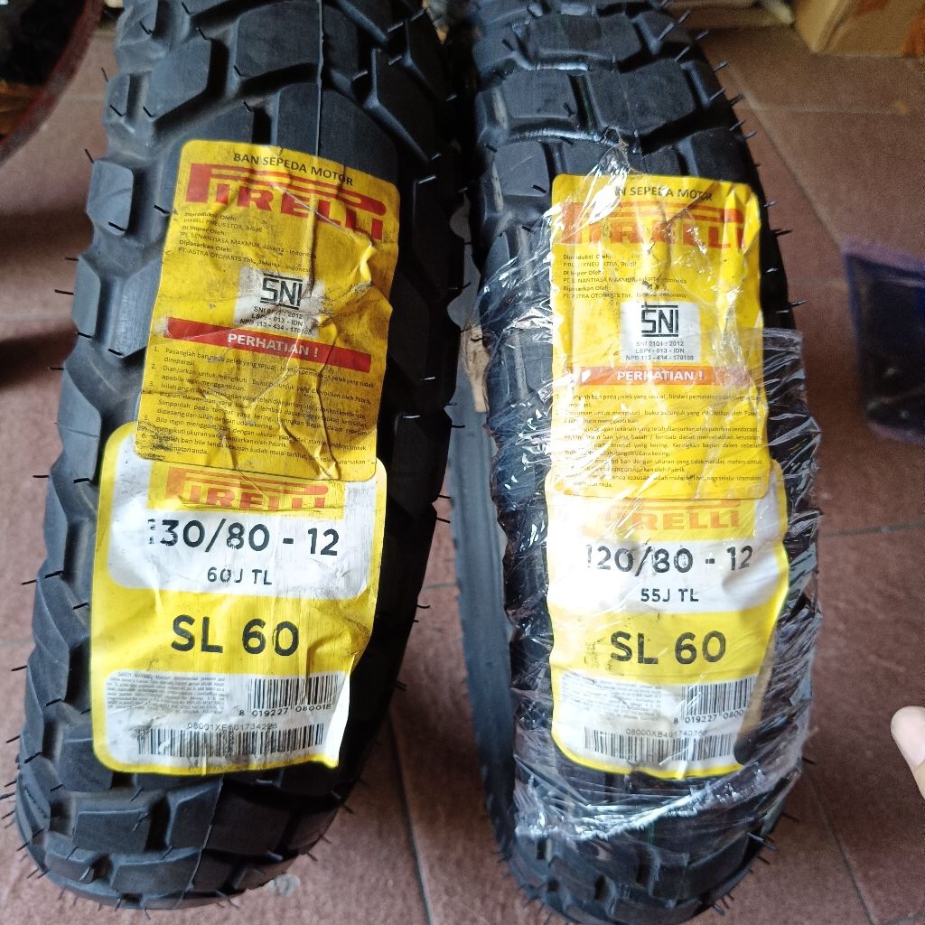 Ban Ring 12 130/80 set 120/80 SL60 untuk Kawasaki KSR Pro Monkay Grom MSX Tubles THN Produksi 2017 M